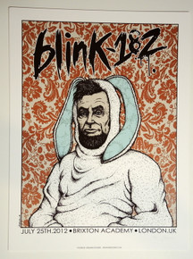 BLINK 182 - BRIXTON ACADEMY - A/P - LONDON - 2012 -POSTER - JERMAINE ROGERS
