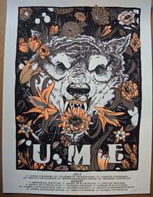 UME - 2018 TOUR POSTER - SILK SCREENED - OTHER NATURE - PHANTOMS - MONUMENTS- MOON LIGHT SPEED
