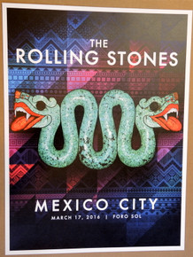 ROLLING STONES - MEXICO CITY - 2016 - FORO SOL - TOUR POSTER - KEITH RICHARDS