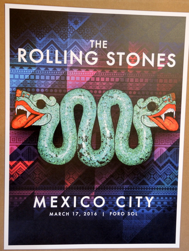 ROLLING STONES - MEXICO CITY - 2016 - FORO SOL - TOUR POSTER