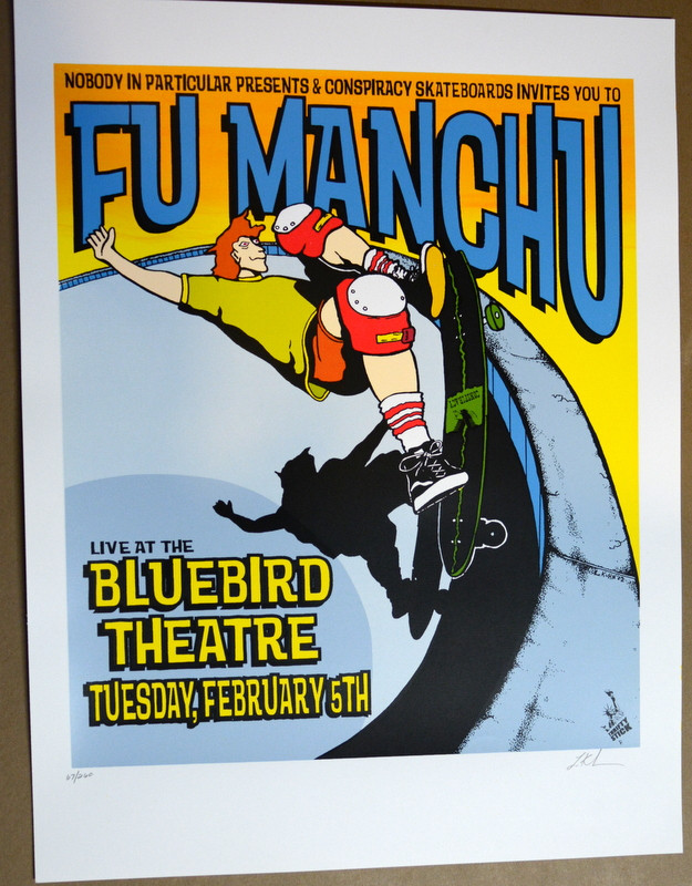 FU MANCHU -DENVER - BLUEBIRD - POSTER - LINDSEY KUHN - 2002