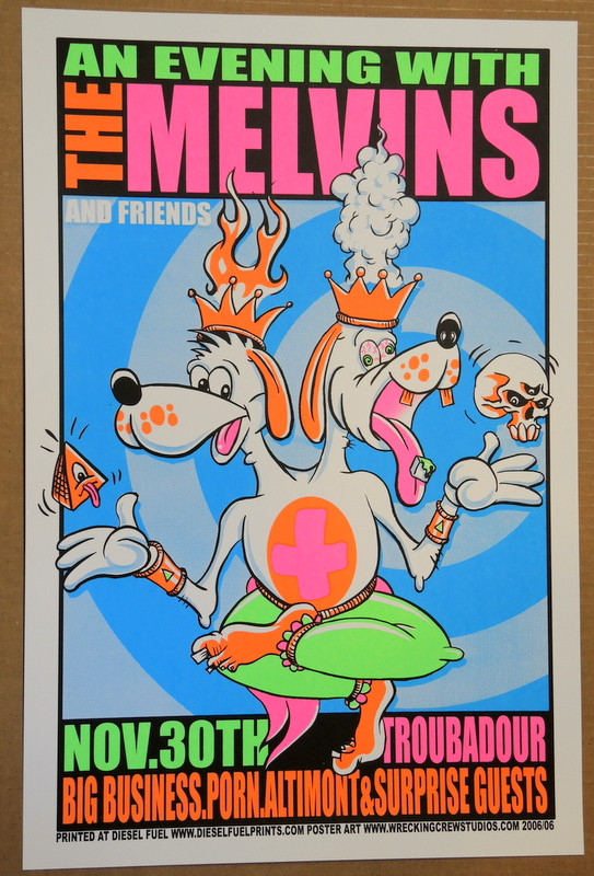 THE MELVINS - 2006 - THE TROUBADOUR - POSTER - BIG BUSINESS - Rock