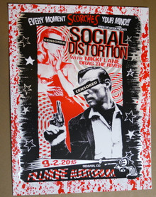 SOCIAL DISTORTION - 2015 - FILLMORE - DENVER - LINDSEY KUHN - POSTER
