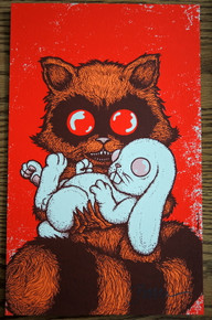 JERMAINE ROGERS  - "LOOK WHAT I FOUND" - HANDBILL -  MINI PRINT - RED VARIANT - SIGNED 