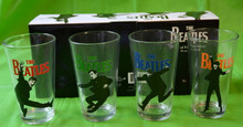 BEATLES - 4 PINT GLASS SET - NEW IN BOX -2013 - APPLE CORP -HARD DAY'S NIGHT