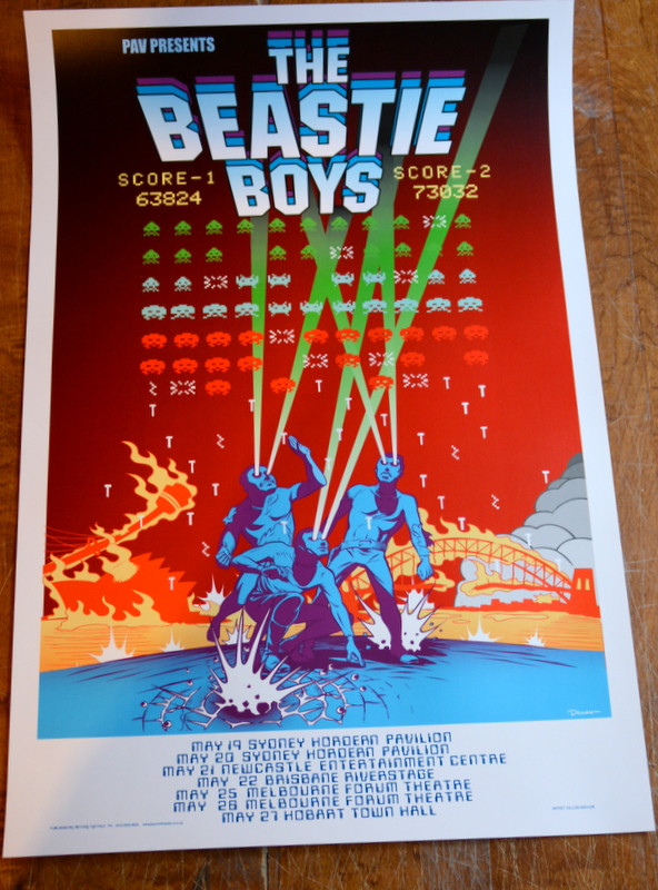BEASTIE BOYS - AUSTRALIAN TOUR 1999 - DILLON NAYLOR - POSTER