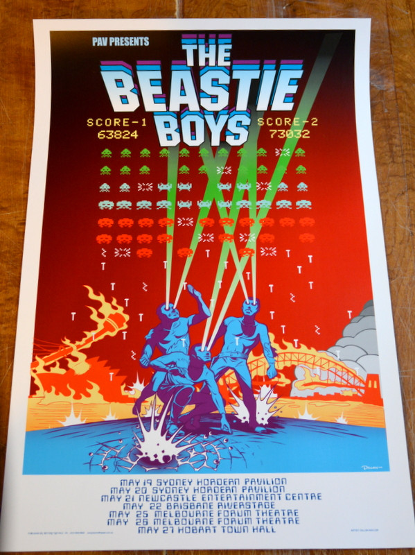 BEASTIE BOYS - AUSTRALIAN TOUR 1999 - DILLON NAYLOR - POSTER