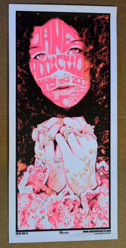 Jane S Addiction 09 The Lc Columbus Ohio Enginehouse 13 Poster Mike Martin Rock Candy Posters