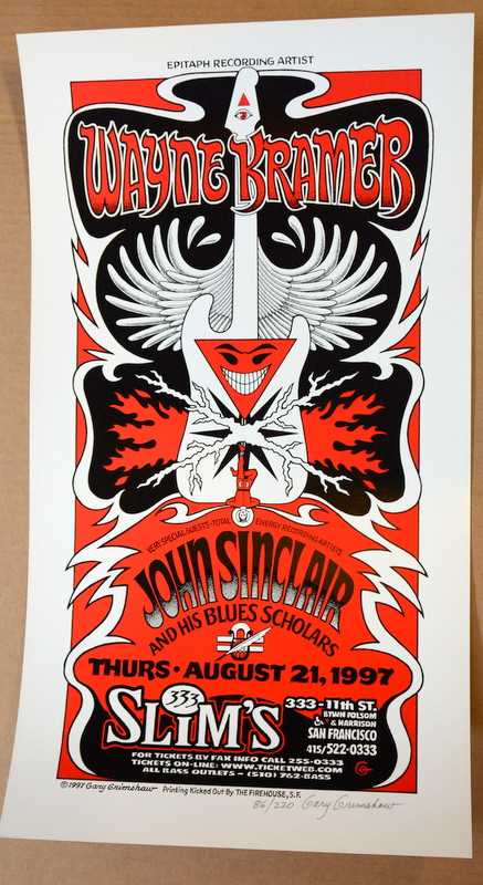 WAYNE KRAMER - JOHN SINCLAIR - MC5 - 1997 - SLIM'S - GARY GRIMSHAW