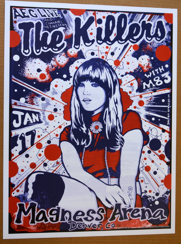 THE KILLERS - 2009 - MAGNESS ARENA - DENVER - POSTER - DARREN