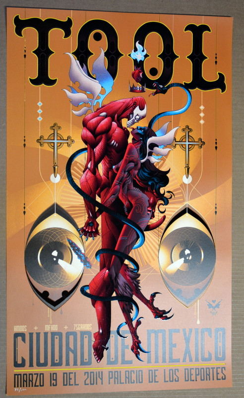 TOOL ポスター　メキシコ TOOL - MEXICO CITY - 2014 - MAYNARD JAMES KEENAN - POSTER - Rock