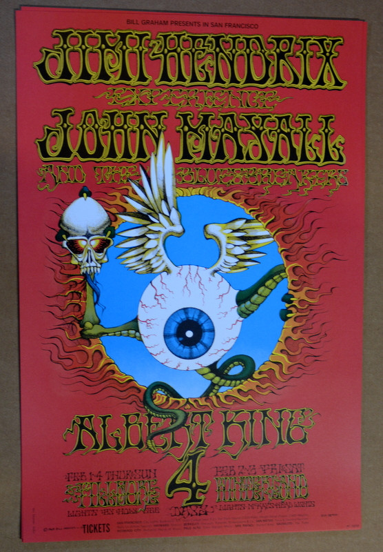 JIMI HENDRIX - BG105 - RICK GRIFFIN - FILLMORE WEST - 1968