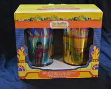 THE BEATLES -2 PINT GLASS SET - NEW IN BOX - APPLE CORP -YELLOW SUBMARINE