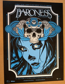 BARONESS - 2009 - POSTER - STELLA BLUE - ASHVILLE - MYSPACE SECRETSHOW - BAIZLEY