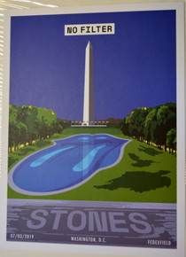  ROLLING STONES - NO FILTER TOUR - 2019 - POSTER - JULY  3 - FEDEX FIELD - WASHINGTON DC - JAGGAR
