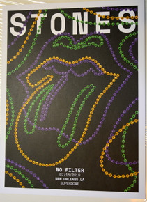 ROLLING STONES - NO FILTER TOUR - 2019 - POSTER - JULY 15 - NEW ORLEANS - SUPERDOME- JAGGAR