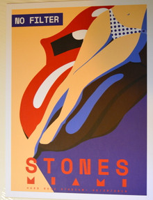 ROLLING STONES - NO FILTER TOUR - 2019 - POSTER - AUGUST 30 - MIAMI - HARD ROCK STADIUM - CHARLIE WATTS