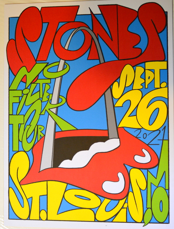 ROLLING STONES - NO TOUR - 2021 - POSTER - SEPTEMBER 26 - ST LOUIS - DOME - - MICK JAGGER - Rock Candy Posters