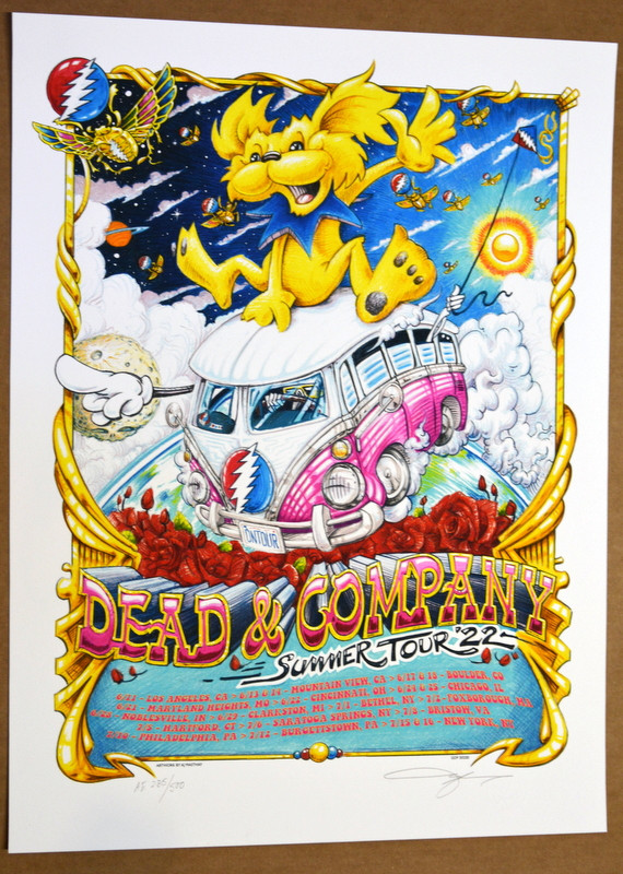 DEAD AND COMPANY - TOUR 2022 - VIP POSTER- AJ MASTHAY