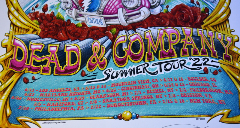 DEAD AND COMPANY - TOUR 2022 - VIP POSTER- AJ MASTHAY