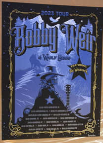 BOBBY WEIR AND THE WOLF BROTHERS - 2023 TOUR POSTER - RICHARD BIFFLE - EMBELLISHED A/P - 