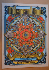 WIDESPREAD PANIC - 2021 - MISSION BALLROOM - DENVER - POSTER - TUNES FOR TOTS