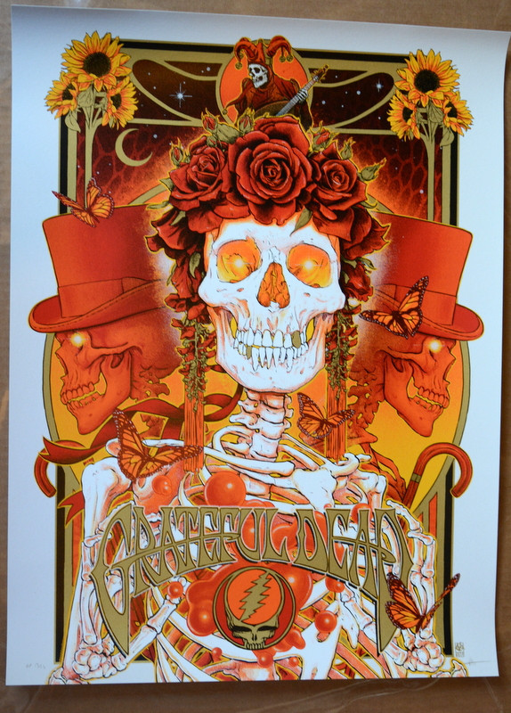 70'S☆Reese James☆スカル☆ポスター☆ポップアート☆ドクロ☆ヒッピー☆