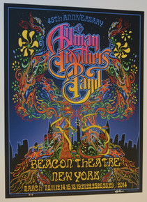 ALLMAN BROTHERS  - 45TH ANNIVERSARY - 2014 - BEACON THEATRE - POSTER- 