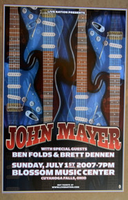 JOHN MAYER - 2007 - BEN FOLDS - BLOSSUM MUSIC CENTER - CUYAHOGA - OHIO - POSTER