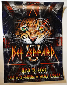 Def Leppard - 2022 - Hard Rock Stadium - Miami, FL - A/E #XX/ 79 - Tour Poster