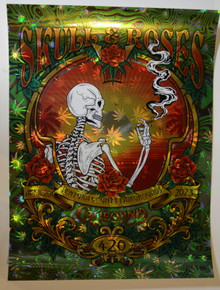 Skull & Roses  - 2023 - Ventura County Fairgrounds - Rare Artist Edition - #9/9 - Cannabis Foil 