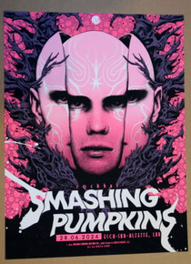 SMASHING PUMPKINS - 2024 - TOUR POSTER - NIKITA KAUN - LUXEMBOURG - BILLY CORGAN