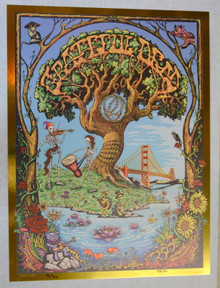 GRATEFUL DEAD 60TH ANNIVERSARY - LICENSED GD - GOLD  FOIL POSTER VARIANT - GARCIA WEIR