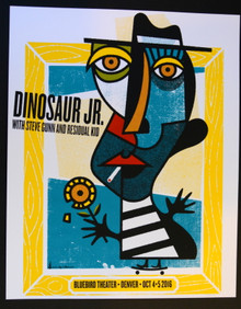 DINOSAUR JR - 2016 - BLUEBIRD THEATER - DENVER - JAY VOLLMAR - SILK SCREEN POSTER