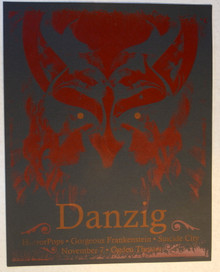 DANZIG  - 2007-  OGDEN THEATRE - DENVER - JAY VOLLMAR - SILK SCREEN POSTER