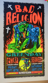 BAD RELIGION - 1993 - HOLLYWOOD PALLADIUM - POSTER - JIM "TAZ" EVANS