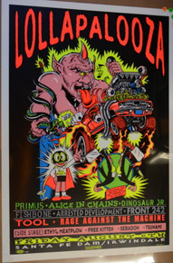 LOLLAPALOOZA - 1993 - IRWINDALE - TOOL - RAGE MACHINE - PRIMUS - ALICE CHAINS -- POSTER - JIM "TAZ" EVANS