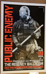 PUBLIC ENEMY - 2011 - REGENCY BALLROOM - SAN FRANCISCO - CHRIS SHAW - SILK SCREEN POSTER
