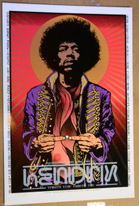 JIMI HENDRIX - 2010 - TRIBUTE SHOW - WARFIELD- SAN FRANCISCO - CHRIS SHAW / RON DONOVAN - SILK SCREEN POSTER