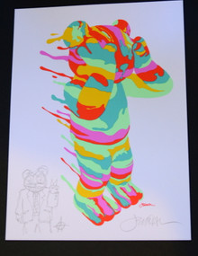 JERMAINE ROGERS - DERO - EMBELLISHED - CREME PAPER - MINI PRINT / HANDBILL - ORIGINAL PRINT
