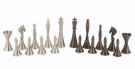 Dal Rossi Metal Staunton Chess Pieces