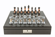 Dal Rossi Metallic Marble Look Chess Set