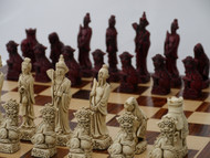 Berkeley Chess Red Mandarin Chessmen