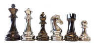 Dal Rossi 105mm Silver/Titanium Colour Chess Pieces