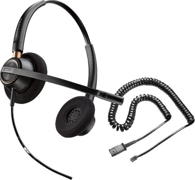 Plantronics HW520 EncorePro Noise-Canceling Binaural Headset with RJ9  Adapter - Hearing and Vision Center