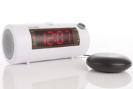 Sonic Blast Projection BT Alarm Clock with Bed Shaker