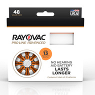 Rayovac Proline Advanced Mercury Free Hearing Aid Batteries 48 / Box Size 13