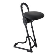 STEYBIL Sit-Stand Stool with Black Leatherette