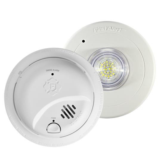 Smoke detector with strobe