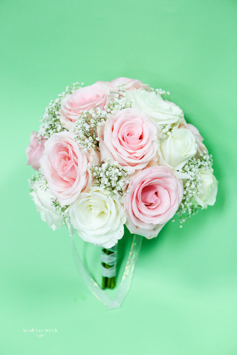 light pink and white roses and babys breath wedding light pink and white wedding bouquets